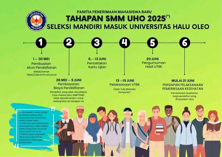 Bergabung bersama Jurusan Budidaya Perairan Fakultas Perikanan dan Ilmu Kelautan Universitas Halu Oleo melalui SMM UHO 2025. Come join us... Link pembuatan akun pendaftaran: https://utbk.smm.uho.ac.id